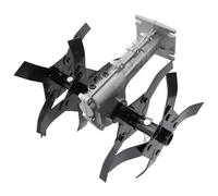 Luocute Tilles de Cultivateurs, Cultivateur avec des Dents en Acier de Printemps et Manuelle de Poignée en Acier Inoxydable Réglable Roue de Barre de Jardin pour Le Relâchement du Sol (28x9 mm)