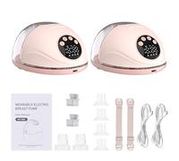 Luocute Tire-lait Portable, Tire-lait électrique Mains Libres avec 4 Modes 12 Niveaux, Double Bride Scellée, sans BPA, capacité de 160 Ml, Batterie Intégrée de 1200 MAh, pour les Voyages (Double