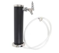 Luocute Tour de Bière Pression à Robinet Unique, Kit de Distributeur de Conception Circulaire en Acier Inoxydable de 3 Pouces, avec Ressort de Robinet à Fermeture Automatique, pour les (BLACK)