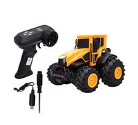 Luocute Tracteur télécommandé, Camion RC étanche IPX7 2,4 GHz avec Double Moteur 4WD pour Garçons de 6 à 12 Ans, Véhicule Agricole Tout-Terrain avec Lumières LED, Cadeaux d'anniversaire