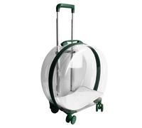 Luocute Transporteur à roulettes pour Animaux de Compagnie, Coque Transparente avec Roues Silencieuses à 360 Degrés, Grands Trous de Ventilation, Matériau PC Robuste, pour Chats et