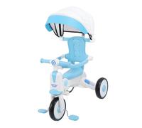 Luocute Tricycle pour bébé, Tricycle Multifonctionnel 7 en 1 pour Tout-Petits avec Poignée de Poussée Réglable et Auvent Amovible, pour Garçons et Filles âgés de 18 Mois à 5 Ans (Blue)