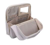 Luocute Trousse de Maquillage Debout, Organisateur de Maquillage de Voyage Vertical étanche de Grande capacité avec Plusieurs Compartiments, pour Les Voyages d'affaires des Femmes, Le (White)