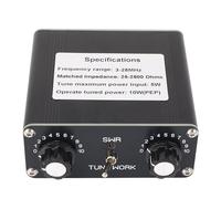 Luocute Tuner D'antenne Manuelle, Tuner D'antenne à Main 3-28 MHz 5W pour Radio Amateur avec Connecteur BNC Enceinte Métallique Compacte pour Les Opérations de Champ Extérieur