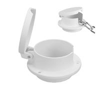 Luocute Tuyau de Pont en Corde Marine pour Ouverture de 3 3/4 Pouces | Couvercle à Charnière Encliquetable, PP Blanc Résistant aux Chocs, Convient aux Bateaux, Yachts, Camping-cars, Réduit