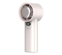 Luocute Ventilateur Portable 100 Vitesses avec écran LCD, Batterie Rechargeable 13 000 Tr/min 4 000 MAh, Technologie de Refroidissement en Céramique Glacée, pour L'extérieur, les (Blanc laiteux)