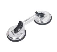 Luocute Ventouses, 120 Kg, 2 Griffes, Plaque à Vide en Aluminium Robuste, Poignée, Support en Verre, Crochets pour Soulever de Grandes Tuiles de Verre, Coussinet Mobile pour Soulever et
