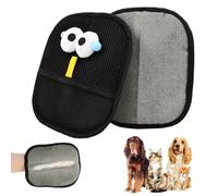 LUODAKA Lot de 2 outils électrostatiques d'épilation d'animaux domestiques pour chats et chiens, gants de nettoyage pour tapis, canapé, meubles, siège de voiture, double face, réutilisables, lavables