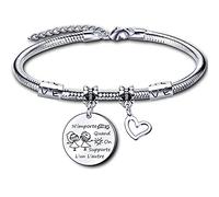 LUODAN Bracelets pour Amitié,Femme Bracelet Cadeau,Fais de Ta Vie un Rêve et Tes Rêves une Réalité de meilleurs amis,Petit amie Soeur Tante Cadeau,Cadeau Noël, Cadeau d'anniversaire (4)