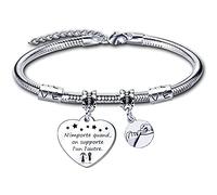 LUODAN Bracelets pour Amitié, Femme Bracelet, Fais de Ta Vie un Rêve et Tes Rêves une Réalité de Meilleurs Amis, Petit Amie Soeur Tante, Cadeau Noël et Anniversaire (3)