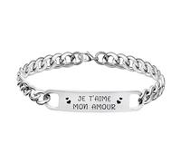LUODAN Cadeau Couple Bracelet,Bracelet de Homme,-je t'aime mon amour- Cadeau d'anniversaire Noël pour Homme Petit Ami Mari (couple)
