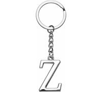 LUODAN Cadeau Femme Homme Porte-clés, Argent A-Z 26 lettre initiale pendentif porte-clés-Cadeaux Sœurs Amitié Collègue Papa Marraine Parrain idées Cadeaux Meilleur Ami Anniversaire (Z)