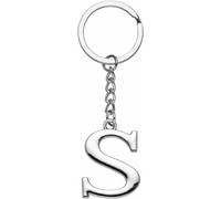 LUODAN Cadeau Femme Homme Porte-clés, Argent A-Z 26 lettre initiale pendentif porte-clés-Cadeaux Sœurs Amitié Collègue Papa Marraine Parrain idées Cadeaux Meilleur Ami Anniversaire (S)