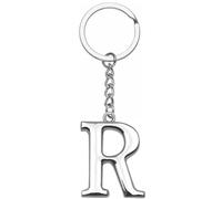 LUODAN Cadeau Femme Homme Porte-clés, Argent A-Z 26 lettre initiale pendentif porte-clés-Cadeaux Sœurs Amitié Collègue Papa Marraine Parrain idées Cadeaux Meilleur Ami Anniversaire (R)