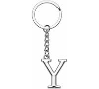 LUODAN Cadeau Femme Homme Porte-clés, Argent A-Z 26 lettre initiale pendentif porte-clés-Cadeaux Sœurs Amitié Collègue Papa Marraine Parrain idées Cadeaux Meilleur Ami Anniversaire (Y)