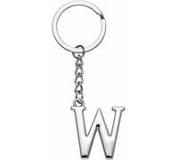 LUODAN Cadeau Femme Homme Porte-clés, Argent A-Z 26 lettre initiale pendentif porte-clés-Cadeaux Sœurs Amitié Collègue Papa Marraine Parrain idées Cadeaux Meilleur Ami Anniversaire (W)