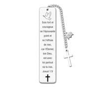 LUODAN Marque-Page Chrétien,Signet Inspirant,Cadeau pour Communion et Confirmation,Cadeaux de baptême,Cadeau d'Anniversaire et Calendrier de l'Avent,Marque pages religieux pour femme et hom (1)