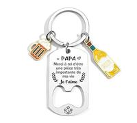 LUODAN Porte-clés Cadeau pour Fête des Pères, Anniversaire et Noël Papa