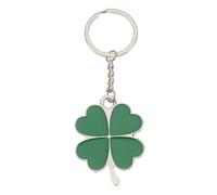 LUOEM Chanceux Trèfle à Quatre Feuilles Fortune Trousseau Shamrock Mousseux Charme Porte-clés St.Patrick Jour