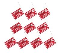 LUOEM Enveloppe Du PèRe NoëL En Feutre Rouge 10 PièCes 5.1 X 3.1 Pouces Cadeau De NoëL Pour Bonbons Cartes Et DéCoration Avec Ficelle