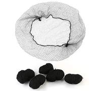 Luoem Lot de 100 filets invisibles élastiques pour cheveux - bords invisibles, noir - maintien discret toute la journée pour cuisine, laboratoire, hôpital, restauration