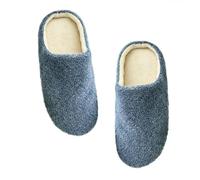LUOEM Pantoufles Confortables D'IntéRieur En Coton Doux Pour Femmes Et Hommes Taille 42/43 Chaussures Maison Chaudes Automne Hiver Silence Et Ultra LéGèRes