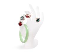 LUOEM Porte-bijoux en forme de main faisant un signe OK, pour le rangement des bagues, Weiß, 17x11cm