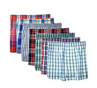 LUOFANG Hommes Coton sous-vêtements Boxers Shorts Vintage Sommeil caleçon Bouton Braguette Ample Confortable Homewear Culotte Culotte