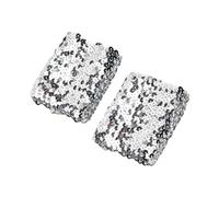 LUOFANG Manches de Bras élastiques Extensibles et élégantes, Paillettes Scintillantes pour Costume, Manchettes pour Femmes avec de Superbes Paillettes