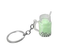 LUOFANG Mignon Bulle thé Porte-clés Breloques Voiture Sac à Dos Porte-clés Sac Pendentif Couple Cadeau Mini Tasse pendentifs avec Porte-clés Anneaux