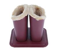 LUOFANG Porte-Lunettes doublé en Peluche avec Base magnétique, étui en Cuir PU pour Lunettes