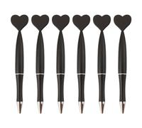 LUOFANG Stylos à Bille à Encre Noire, 1.0mm, 6 pièces, stylos de Bureau en Forme de cœur, stylos de Mariage, Papeterie Fournitures Scolaires et de Bureau