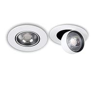 LUOFDCLDDD Spotlights2 Pcs Pcs Éclairage Encastré Led Gimbal Plafond Accent Spotlight, Salon de Plafond de Montage Encastré, 10W Rotatif Directionnel Spot de Lumière Réglable/3000K