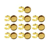 LUOFENG 10 pièces en Laiton Rond Bouton de Manchette Couverture Boutons de Manchette pour Mariage Chemise Formelle Hommes Bouton Formel Couvre Boutons de Manchette Imitation