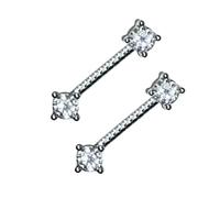 LUOFENG Boucles d'oreilles à tige élégantes et scintillantes pour femme et homme