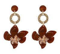 LUOFENG Boucles d'oreilles modernes en forme de fleur pour femme - Boucles d'oreilles élégantes pour mariage - Pendentif confortable à porter pour femme