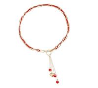 LUOFENG Chaîne à superposition tendance en alliage avec pendentif en forme de goutte pour femme