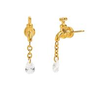 LUOFENG Clous d'oreilles artistiques délicats en acier inoxydable texturés pour un usage quotidien