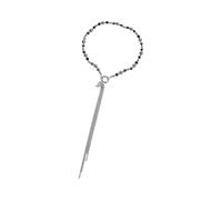 LUOFENG Collier tendance avec pendentif en forme de cœur épais avec longues franges pour photographie streetwear