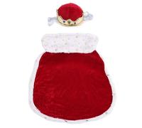 LUOFENG Élégant costume royal pour chien avec chapeau couronne respirant pour animal domestique tenue de costumade pour intérieur ou extérieur fête d'Halloween