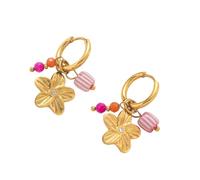 LUOFENG Élégantes boucles d'oreilles florales en acier inoxydable pour femme, bijoux légers et hypoallergéniques pour les trajets au bureau et au quotidien