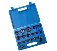 LUOFENG Ensemble d'outils de poinçonnage pour cuir avec poignée ergonomique en acier à haute teneur en carbone de 13 tailles pour une coupe précise des trous