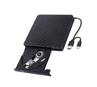 LUOFENG Lecteur de disque optique externe portable avec USB 3.0 et USB C pour ordinateurs portables Installation facile