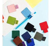LUOFENG Lot de 5 porte-stylos auto-adhésifs en cuir de couleurs mélangées pour stylos, porte-stylo, bande élastique pour cahiers, agendas, calendriers