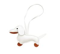 LUOFENG Mini mignon teckel chien porte-clés pendentif belle PU cuir animaux porte-clés charme pour sac à main sac à dos sac à main