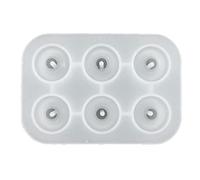 LUOFENG Moule en silicone avec perles et trous de suspension pour fabrication de bijoux en époxy