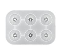 LUOFENG Moule en silicone avec perles et trous de suspension pour fabrication de bijoux en époxy