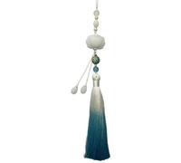 LUOFENG Pendentif à Pampilles Hanfu Chinois,pendentifs de Taille rétro avec Imitation de Lotus,Bijoux en Jade pour fêtes,Accessoires vestimentaires