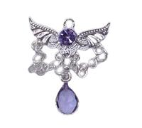 LUOFENG Pendentif aile en alliage avec strass en cristal pour la fabrication de bijoux et les accessoires d'artisanat