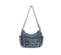 LUOFENG Petit sac à bandoulière pour femme en denim avec sangle réglable - Sac à main tendance